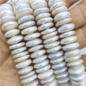 Natural Freshwater Pearl Heishi spacer Beads, approx 15mm, 35cm length [PB10109]