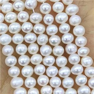 Natural Freshwater Pearl round Beads, approx 5.5-6mm [PB10112]