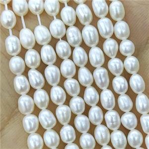 white Freshwater Pearl rice Beads, approx 3-3.5mm [PB10117]