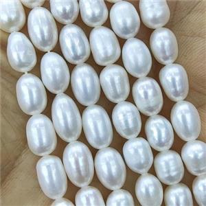 white Freshwater Pearl rice Beads, approx 6-7mm [PB10121]