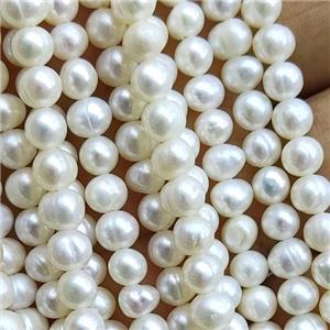 white Freshwater Pearl Beads, approx 4-4.5mm [PB10128]
