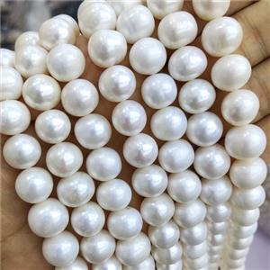White Pearl Beads Round AAA-Grade, approx 12-15mm [PB10131]