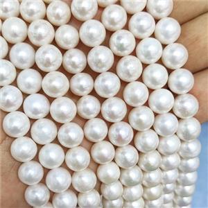 White Pearl Beads Round AAA-Grade, approx 10-11mm [PB10177]