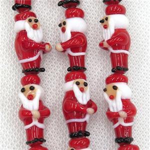 Lampwork glass beads, santa claus, approx 12-27mm [PP10167]
