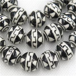 round Oriental Porcelain beads, approx 16mm dia [PP10177]