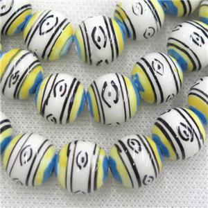round Oriental Porcelain beads, approx 14mm dia [PP10179]