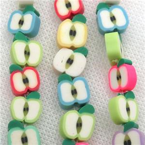 Polymer Clay Fimo Beads, apple, mix, approx 10mm [PP10217]