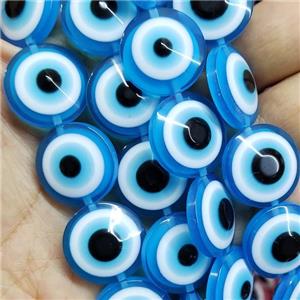 Blue Resin Circle Evil Eye Beads, approx 20mm, 20pcs per st [PP10364]