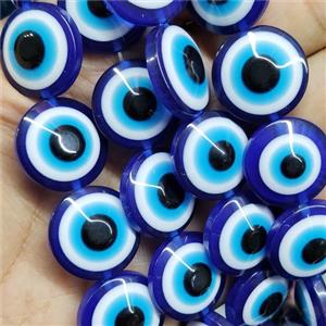 Blue Resin Circle Evil Eye Beads, approx 20mm, 20pcs per st [PP10365]