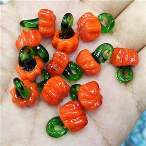 Orange Lampwork Glass Capsicum Pendant, approx 11-15mm [PP10385]