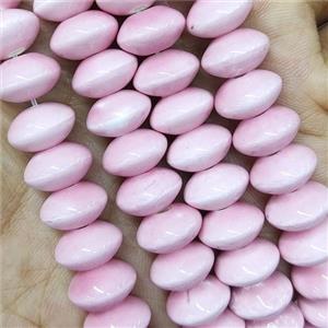 Pink Lampwork Glass Bicone Beads, approx 7x12mm, 45pcs per st [PP10448]