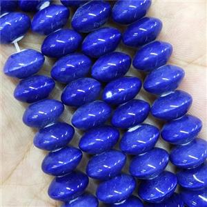 Lapisblue Lampwork Glass Bicone Beads, approx 7x12mm, 45pcs per st [PP10449]