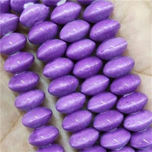 Purple Lampwork Glass Bicone Beads, approx 7x12mm, 45pcs per st [PP10451]