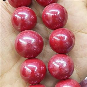 Red Porcelain Beads Smooth Round, approx 20mm, 20pcs per st [PP10541]