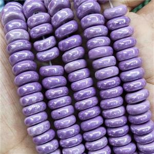 Purple Porcelain Heishi Beads, approx 10mm, 40pcs per st [PP10565]