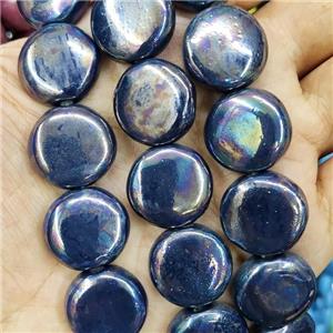 Purple Porcelain Beads Ceramic, approx 18mm, 21pcs per st [PP10578]