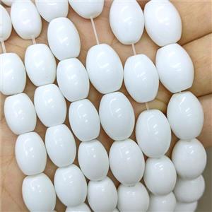 White Porcelain Rice Beads, approx 15x25mm [PP10597-15X25MM]