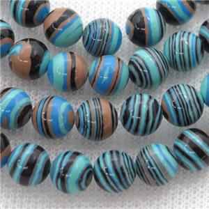 Synthetic Malachite beads, round, multicolor, approx 14mm dia [PSRN117-14MM]