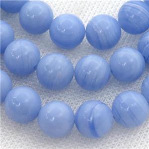 Synthetic Blue Lace Agate Beads, round, approx 4mm dia [PSRN130-4MM]
