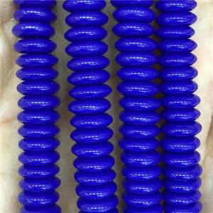 royalblue Resin disc beads, approx 2x6mm [PSRN29]