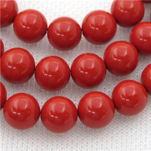 Synthetic red Coral Beads, round, approx 12mm dia [PSRN85-12MM]
