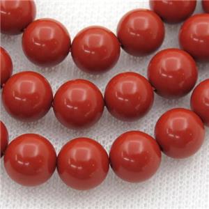 Synthetic red Coral Beads, round, approx 4mm dia [PSRN86-4MM]