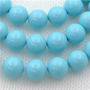 Synthetic Turquoise Beads, blue, round, approx 10mm dia [PSRN87-10MM]