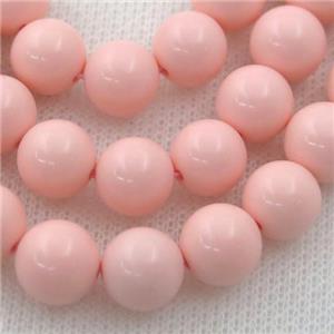 Synthetic Coral Beads, pink, round, approx 8mm dia [PSRN88-8MM]