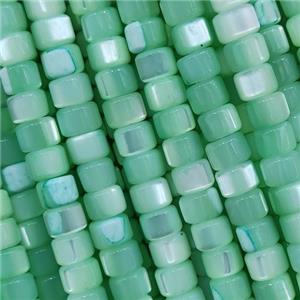 green Shell rondelle beads, approx 2x4mm [SHEER091]