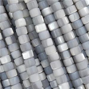 gray Shell rondelle beads, approx 2x4mm [SHEER096]