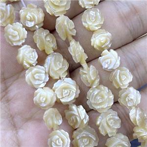 MOP Shell Beads Flower Carved, approx 12mm, 33pcs per st [SHEMP139-12MM]
