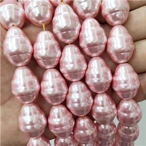 Pearlized Shell Teardrop Beads Pink, approx 17-22mm [SHEPL275]