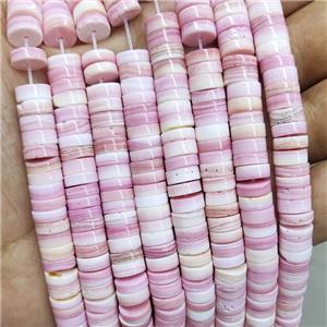 Pink Queen Shell Heishi Beads, approx 8mm [SHM0153-8MM]