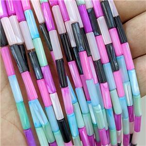 MOP Shell Tube Beads Dye Mixed Color, approx 4-13mm [SHM0160]