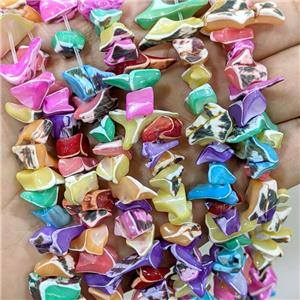 MOP Shell Beads Freeform Dye Mixed Color, approx 6-18mm [SHM0165]