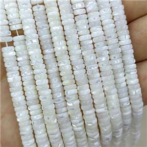 White MOP Shell Heishi Spacer Beads, approx 5.7mm [SHM0179]