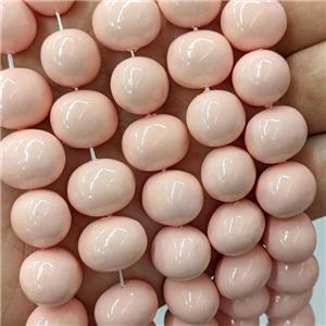 Salmon Pearlized Shell Potato Beads, approx 13-16mm [SHP10400]