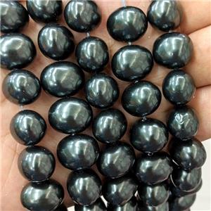 Darkgreen Pearlized Shell Potato Beads, approx 13-16mm [SHP10406]