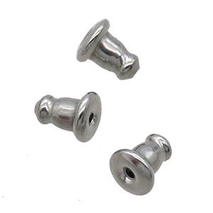 raw stainless steel Earrings Back, approx 5-6mm [SSB0402]