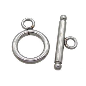 raw stainless steel toggle clasp, approx 12-20mm [SSB0414]