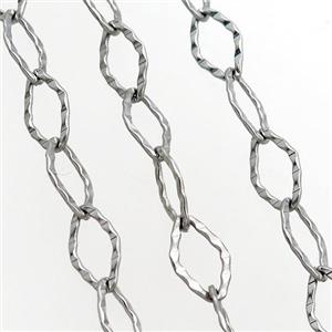 raw stainless steel chain, approx 7-12mm [SSB0425]