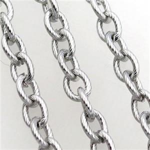 raw stainless steel chain, approx 6-8mm [SSB0427]