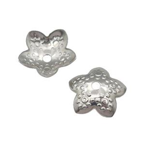 raw stainless steel beadcaps, approx 10.5mm [SSB0545]