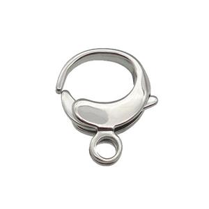 raw Stainless Steel Lobster Clasp, approx 11mm [SSB0620-11MM]