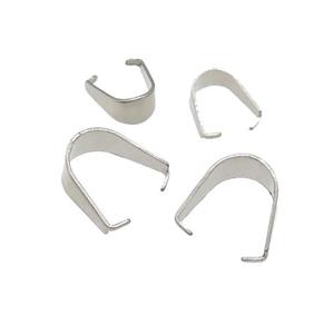 raw stainless steel pinch bail, approx 5-12mm [SSB0625-L]