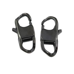 Stainless Steel Lobster Clasp, black plated, approx 12-26mm [SSB0632-12X26MM]