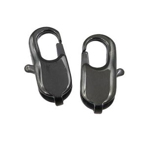 Stainless Steel Lobster Clasp, black plated, approx 16mm [SSB0633-16MM]