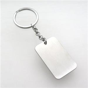 raw Stainless Steel keychain pendant, approx 28-45mm, 30mm dia [SSB0648-1801]