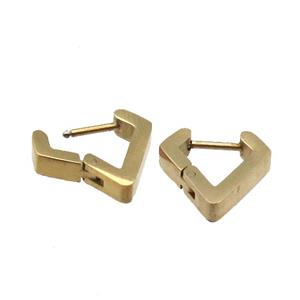 Stainless Steel Latchback Earring gold plated, approx 13-14mm [SSB0667-1515G]