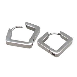raw Stainless Steel Latchback Earring square, approx 17-20mm [SSB0673-1519]
